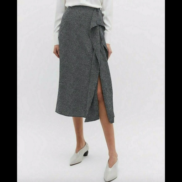 NWT $375 Equipment Climmie Ruffle Midi‎ Skirt - Picture 1 of 8